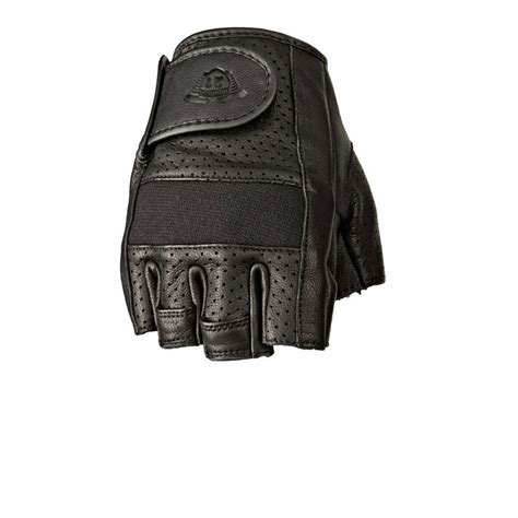 Glove History Highway 21 Half Jab Perforated Leather Motorcycle Gloves